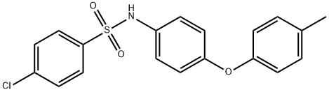 4-chloro-N-[4-(4-methylphenoxy)phenyl]benzenesulfonamide 结构式