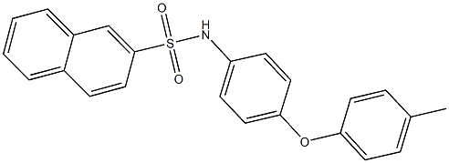 N-[4-(4-methylphenoxy)phenyl]-2-naphthalenesulfonamide 结构式