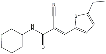 2-cyano-N-cyclohexyl-3-(5-ethyl-2-thienyl)acrylamide 结构式