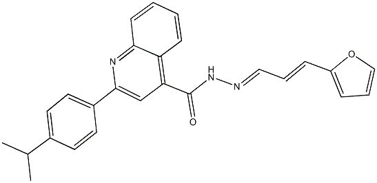 N'-[3-(2-furyl)-2-propenylidene]-2-(4-isopropylphenyl)-4-quinolinecarbohydrazide 结构式