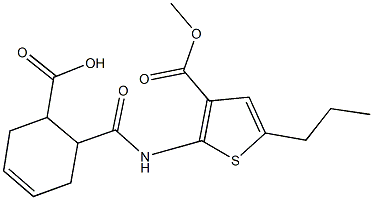 6-({[3-(methoxycarbonyl)-5-propyl-2-thienyl]amino}carbonyl)-3-cyclohexene-1-carboxylic acid 结构式