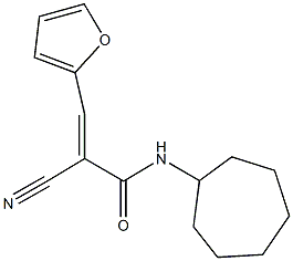 2-cyano-N-cycloheptyl-3-(2-furyl)acrylamide 结构式