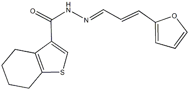 N'-[3-(2-furyl)-2-propenylidene]-4,5,6,7-tetrahydro-1-benzothiophene-3-carbohydrazide 结构式