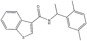 N-[1-(2,5-dimethylphenyl)ethyl]-1-benzothiophene-3-carboxamide 结构式