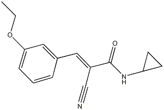 2-cyano-N-cyclopropyl-3-(3-ethoxyphenyl)acrylamide 结构式