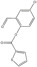 4-chloro-2-formylphenyl thiophene-2-carboxylate 结构式