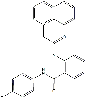 N-(4-fluorophenyl)-2-[(1-naphthylacetyl)amino]benzamide 结构式