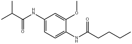 N-[4-(isobutyrylamino)-2-methoxyphenyl]pentanamide 结构式