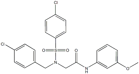 2-{(4-chlorobenzyl)[(4-chlorophenyl)sulfonyl]amino}-N-(3-methoxyphenyl)acetamide 结构式