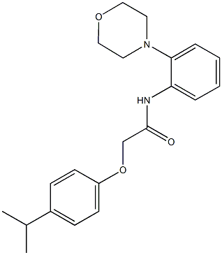 2-(4-isopropylphenoxy)-N-[2-(4-morpholinyl)phenyl]acetamide 结构式