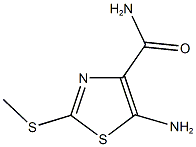 5-amino-2-(methylsulfanyl)-1,3-thiazole-4-carboxamide 结构式