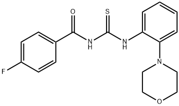 N-(4-fluorobenzoyl)-N'-(2-morpholin-4-ylphenyl)thiourea 结构式