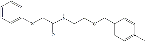 N-{2-[(4-methylbenzyl)sulfanyl]ethyl}-2-(phenylsulfanyl)acetamide 结构式