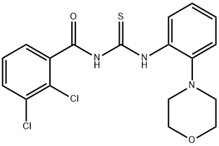 N-(2,3-dichlorobenzoyl)-N'-(2-morpholin-4-ylphenyl)thiourea 结构式