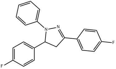 3,5-bis(4-fluorophenyl)-1-phenyl-4,5-dihydro-1H-pyrazole 结构式