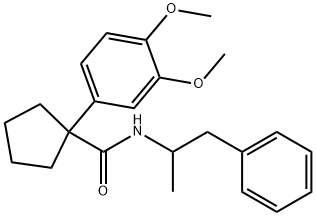 1-(3,4-dimethoxyphenyl)-N-(1-methyl-2-phenylethyl)cyclopentanecarboxamide 结构式