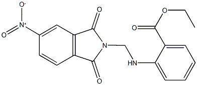 ethyl 2-[({5-nitro-1,3-dioxo-1,3-dihydro-2H-isoindol-2-yl}methyl)amino]benzoate 结构式