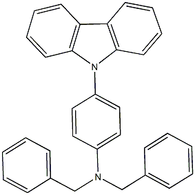 N,N-dibenzyl-N-[4-(9H-carbazol-9-yl)phenyl]amine 结构式