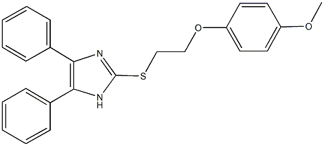 2-{[2-(4-methoxyphenoxy)ethyl]sulfanyl}-4,5-diphenyl-1H-imidazole 结构式