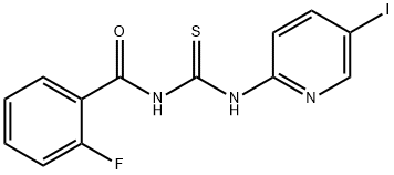 N-(2-fluorobenzoyl)-N'-(5-iodopyridin-2-yl)thiourea 结构式