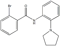 2-bromo-N-[2-(1-pyrrolidinyl)phenyl]benzamide 结构式
