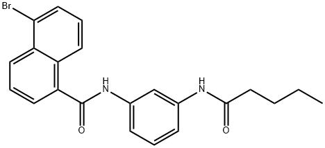 5-bromo-N-[3-(pentanoylamino)phenyl]-1-naphthamide 结构式