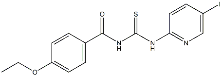 N-(4-ethoxybenzoyl)-N'-(5-iodo-2-pyridinyl)thiourea 结构式