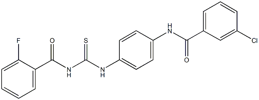 3-chloro-N-[4-({[(2-fluorobenzoyl)amino]carbothioyl}amino)phenyl]benzamide 结构式