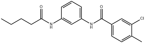 3-chloro-4-methyl-N-[3-(pentanoylamino)phenyl]benzamide 结构式