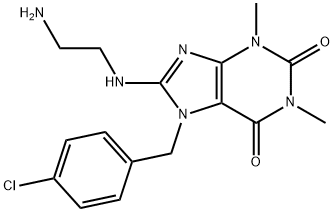 8-[(2-aminoethyl)amino]-7-(4-chlorobenzyl)-1,3-dimethyl-3,7-dihydro-1H-purine-2,6-dione 结构式