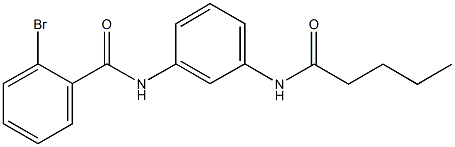 2-bromo-N-[3-(pentanoylamino)phenyl]benzamide 结构式