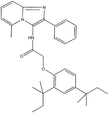 2-(2,4-ditert-pentylphenoxy)-N-(5-methyl-2-phenylimidazo[1,2-a]pyridin-3-yl)acetamide 结构式