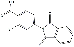2-chloro-4-(1,3-dioxo-1,3-dihydro-2H-isoindol-2-yl)benzoic acid 结构式