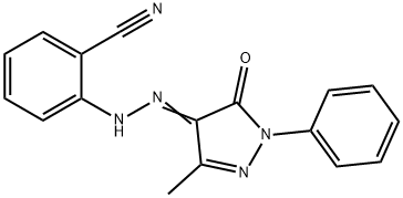 2-[2-(3-methyl-5-oxo-1-phenyl-1,5-dihydro-4H-pyrazol-4-ylidene)hydrazino]benzonitrile 结构式