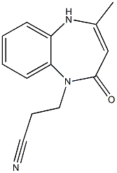 3-(4-methyl-2-oxo-2,5-dihydro-1H-1,5-benzodiazepin-1-yl)propanenitrile 结构式