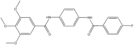 N-{4-[(4-fluorobenzoyl)amino]phenyl}-3,4,5-trimethoxybenzamide 结构式