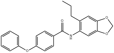 4-phenoxy-N-(6-propyl-1,3-benzodioxol-5-yl)benzamide 结构式