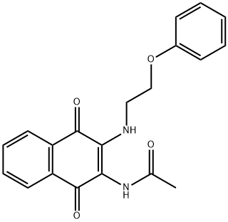 N-{1,4-dioxo-3-[(2-phenoxyethyl)amino]-1,4-dihydro-2-naphthalenyl}acetamide 结构式