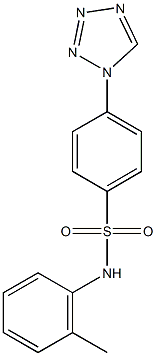 N-(2-methylphenyl)-4-(1H-tetraazol-1-yl)benzenesulfonamide 结构式