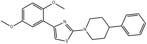 1-[4-(2,5-dimethoxyphenyl)-1,3-thiazol-2-yl]-4-phenylpiperidine 结构式