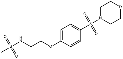 N-{2-[4-(4-morpholinylsulfonyl)phenoxy]ethyl}methanesulfonamide 结构式