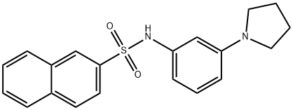 N-[3-(1-pyrrolidinyl)phenyl]-2-naphthalenesulfonamide 结构式