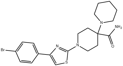 1-[4-(4-bromophenyl)-1,3-thiazol-2-yl]-1',4-bipiperidine-4-carboxamide 结构式