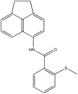 N-(1,2-dihydro-5-acenaphthylenyl)-2-(methylsulfanyl)benzamide 结构式