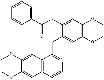 N-{2-[(6,7-dimethoxy-1-isoquinolinyl)methyl]-4,5-dimethoxyphenyl}benzamide 结构式