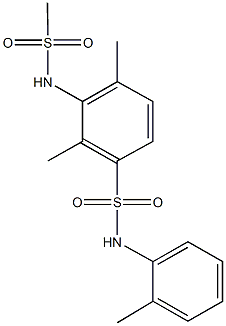 2,4-dimethyl-N-(2-methylphenyl)-3-[(methylsulfonyl)amino]benzenesulfonamide 结构式