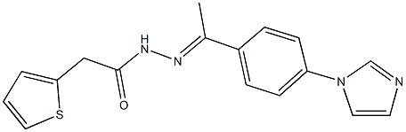 N'-{1-[4-(1H-imidazol-1-yl)phenyl]ethylidene}-2-(2-thienyl)acetohydrazide 结构式