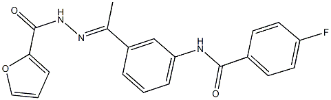 4-fluoro-N-{3-[N-(2-furoyl)ethanehydrazonoyl]phenyl}benzamide 结构式