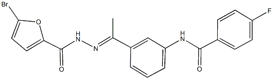 N-{3-[N-(5-bromo-2-furoyl)ethanehydrazonoyl]phenyl}-4-fluorobenzamide 结构式