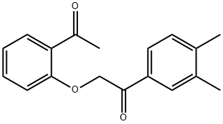 2-(2-acetylphenoxy)-1-(3,4-dimethylphenyl)ethanone 结构式